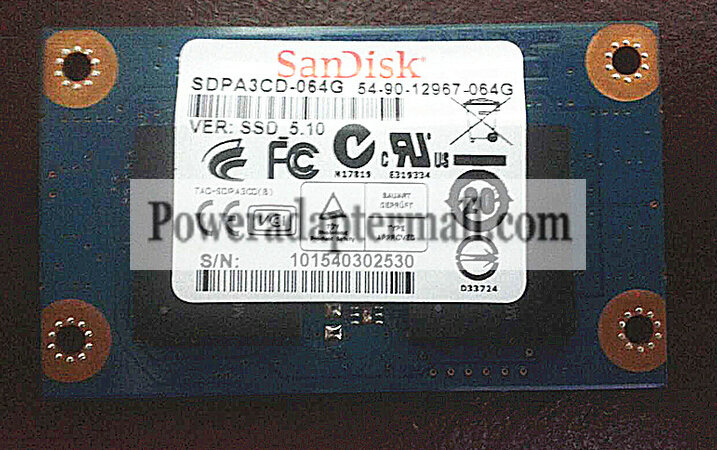 New Sandisk 64G SSD SDPA3CD-064G ZIF for Sony TZ33/TZ13/TZ16/TZ1 - Click Image to Close